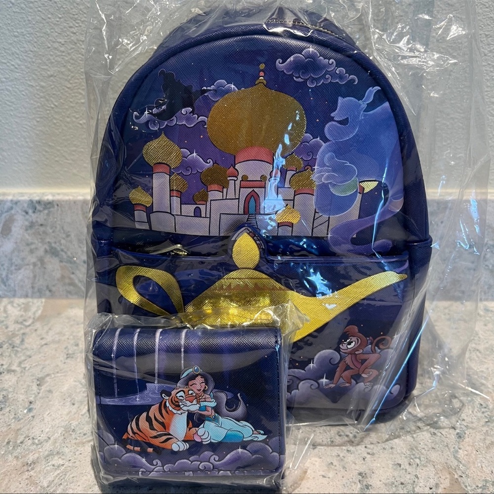 Nwt Disney Castle Series Loungefly Backpack and wallet